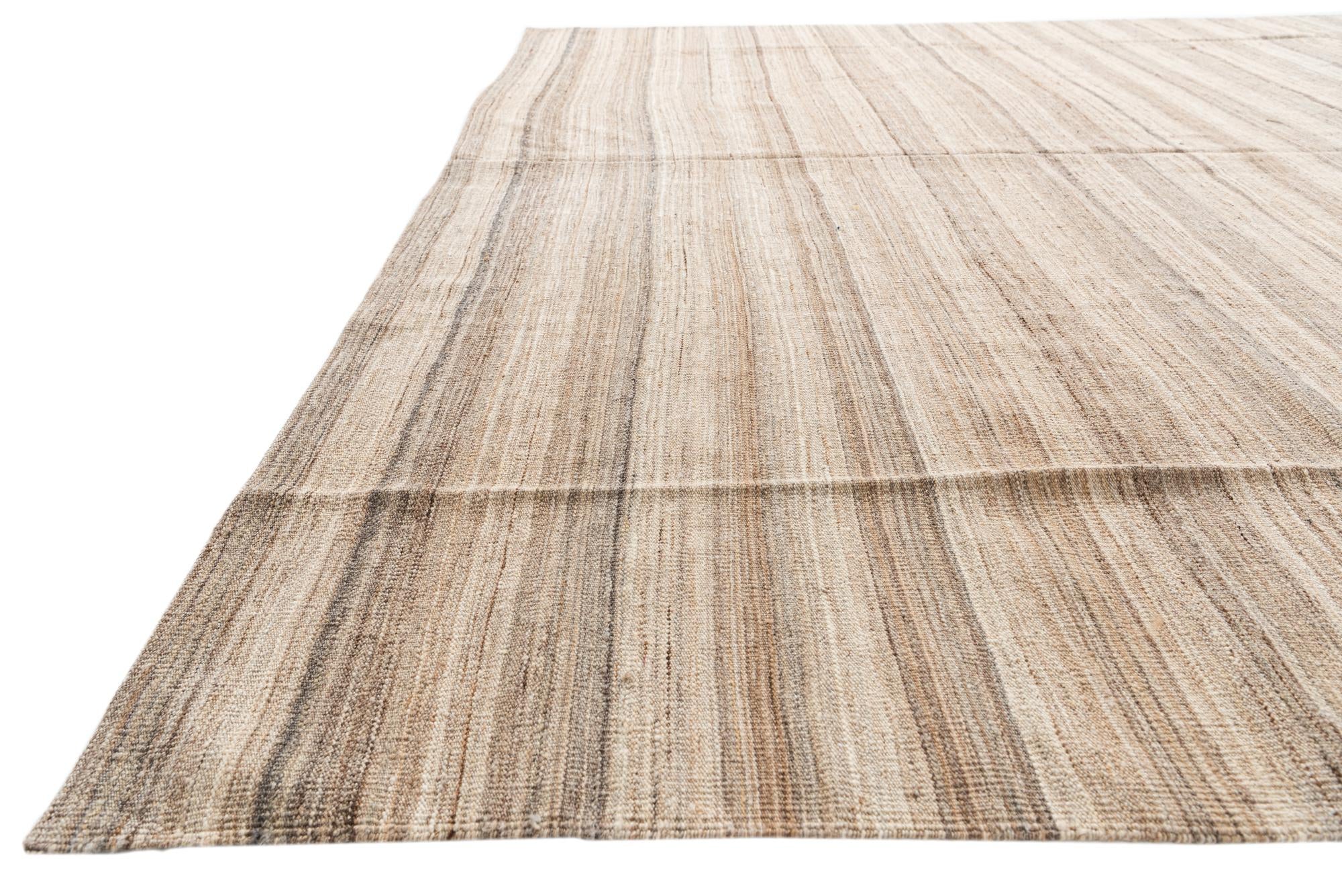 9' 10 x 12' 10 Hand Woven Kilim Modern Wool Rug