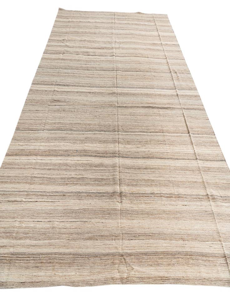 Detail image of 10' x 12' 8 Hand Woven Kilim Modern Wool Rug