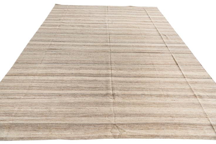 Detail image of 10' x 12' 8 Hand Woven Kilim Modern Wool Rug
