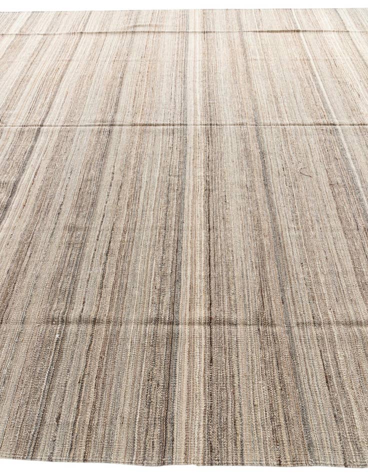 Detail image of 10' x 12' 8 Hand Woven Kilim Modern Wool Rug