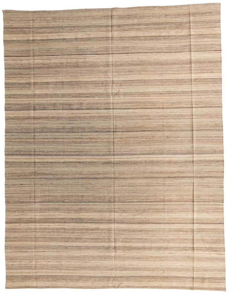 Detail image of 10' x 12' 8 Hand Woven Kilim Modern Wool Rug