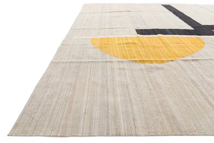 Detail image of 8' x 9' 8 Hand Woven Kilim Modern Wool Rug