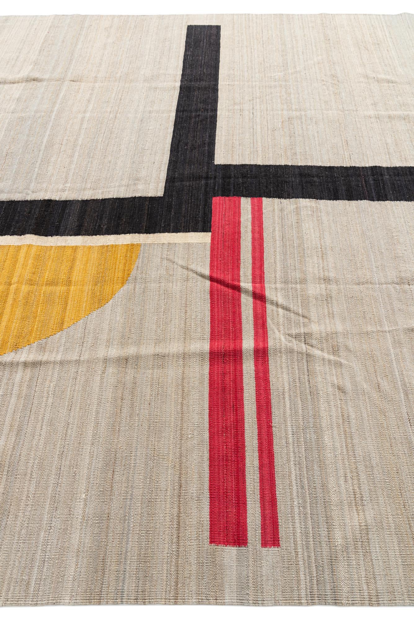 245cm x 295cm Tejido a mano Kilim Modern Alfombra Lana