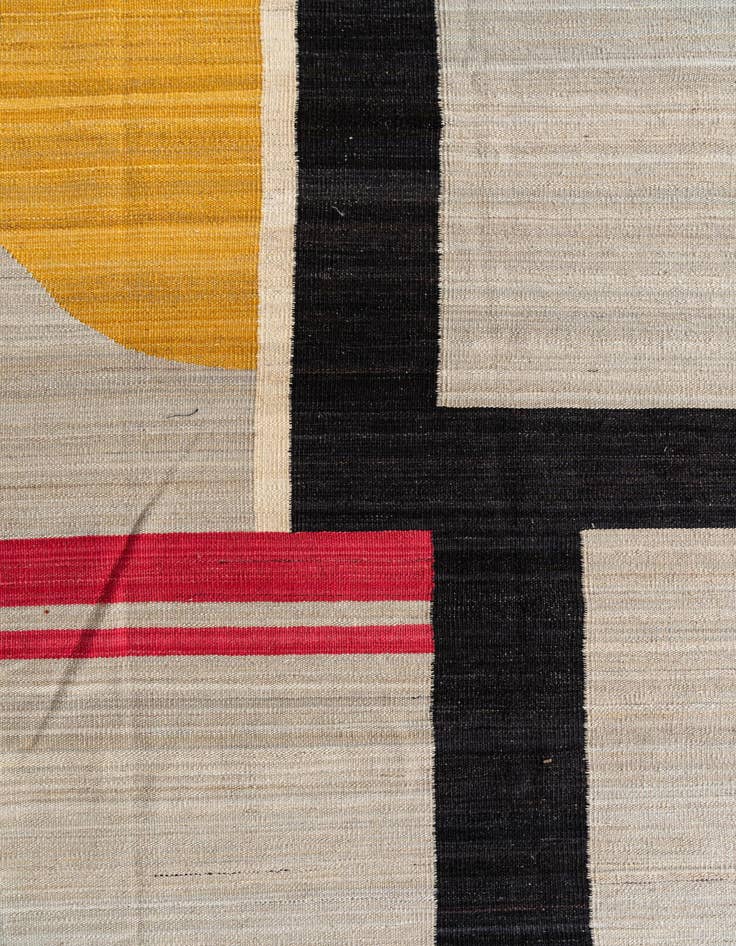Detail image of 8' x 9' 8  Hand Woven Kilim Modern Wool Rug
