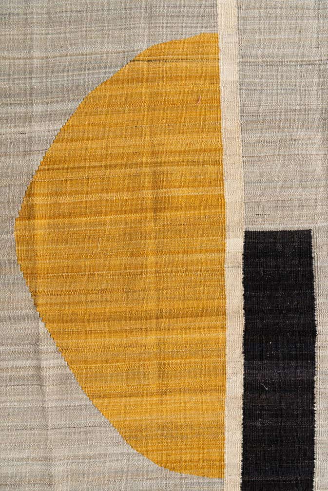 8' x 9' 8 Hand Woven Kilim Modern Wool Rug