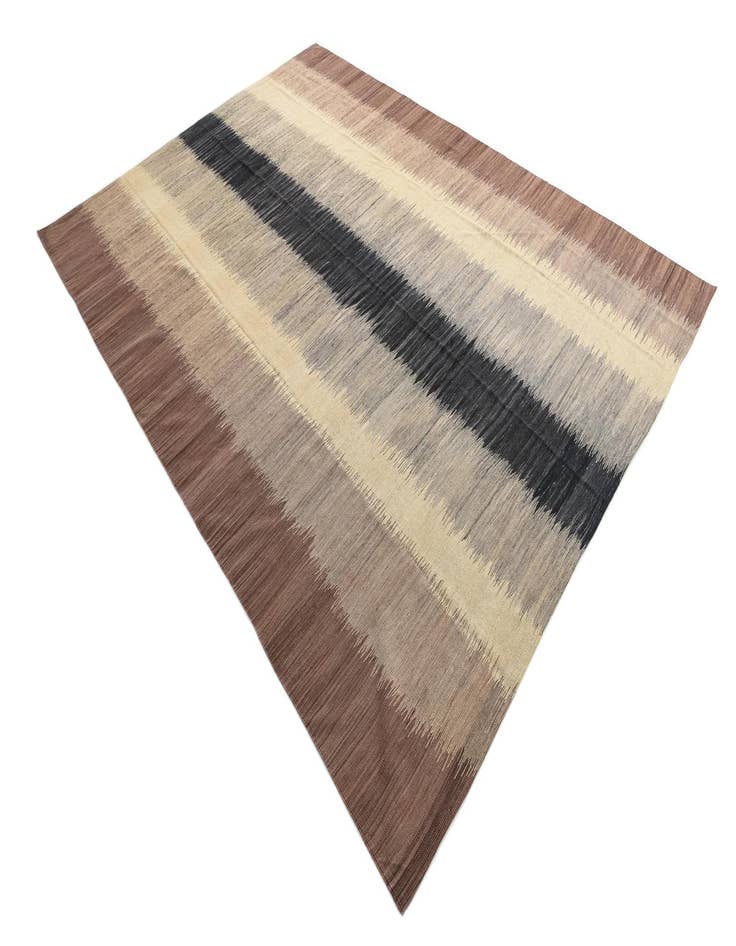 Detail image of 10' 1 x 13' 8  Hand Woven Kilim Modern Wool Rug