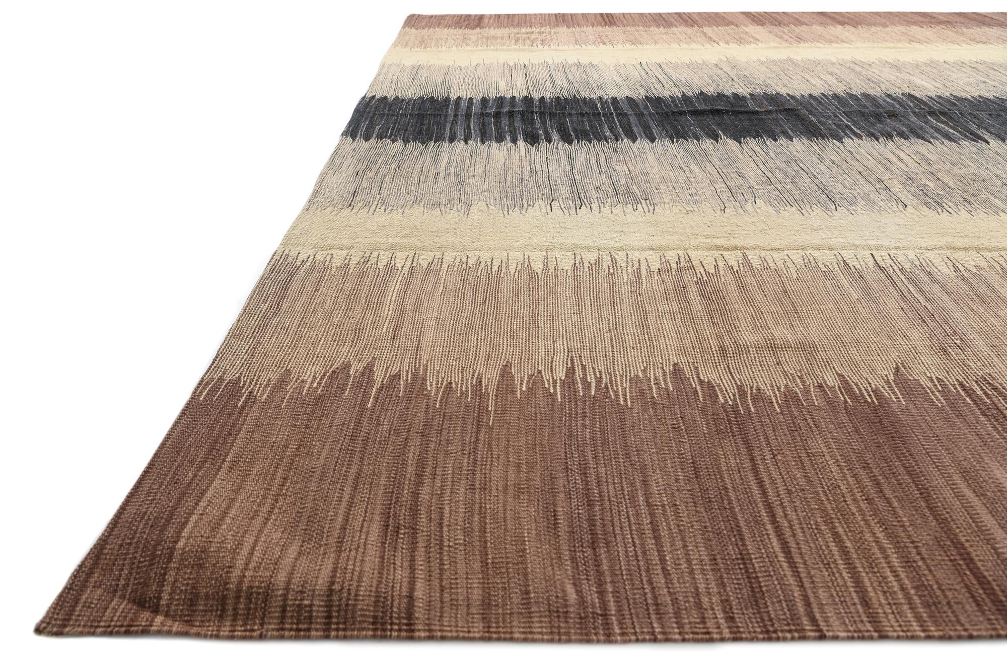 305cm x 415cm Tejido a mano Kilim Modern Alfombra Lana