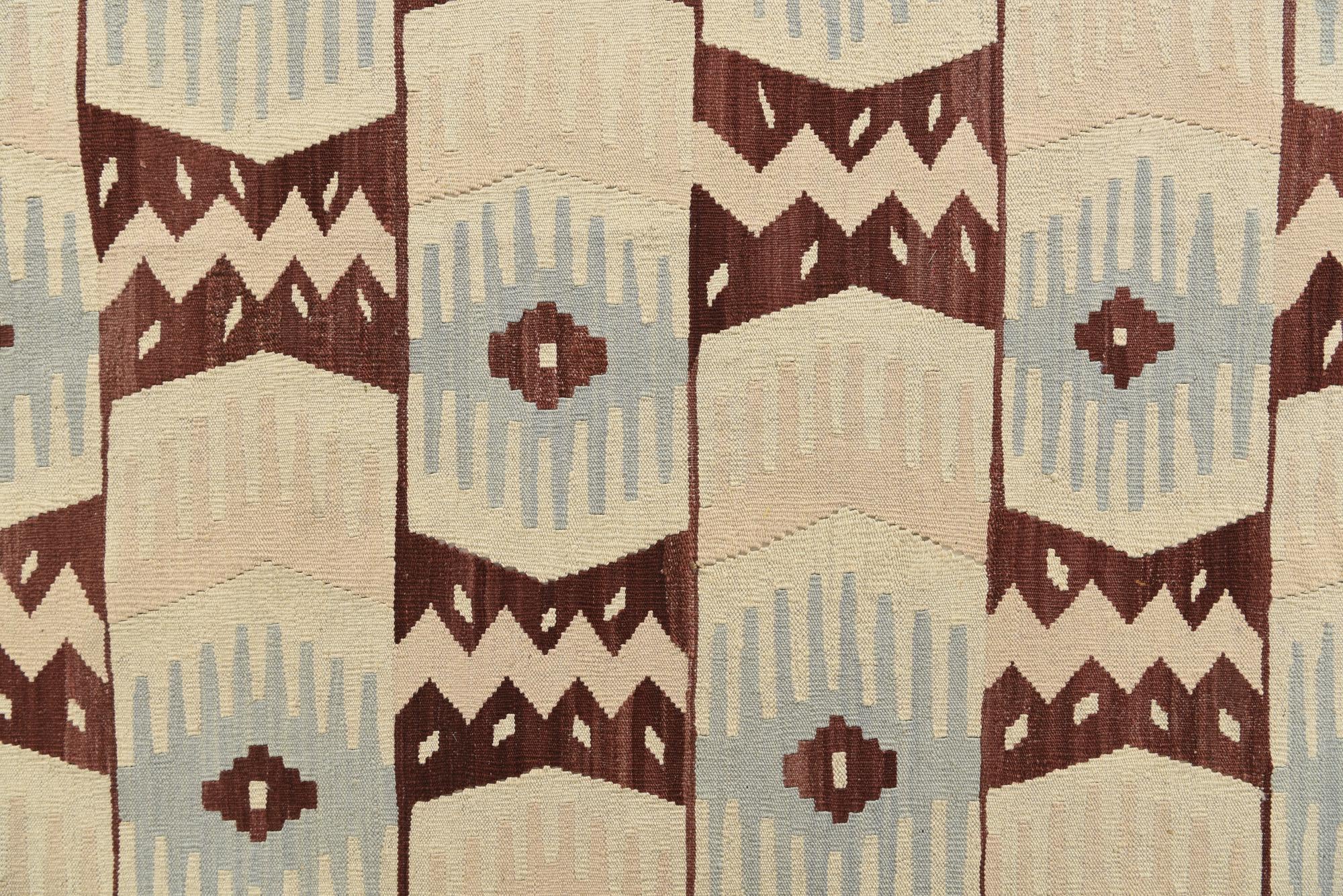 6' 8 x 9' 10 Hand Woven Kilim Modern Wool Rug