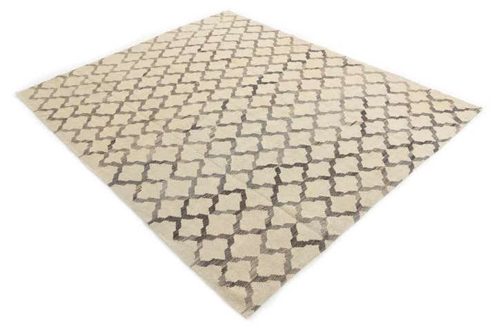 6' 4 x 7' 8 Hand Woven Kilim Modern Wool Rug