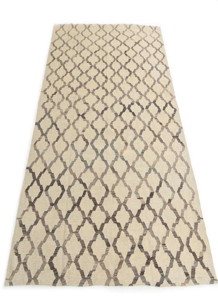 6' 4 x 7' 8 Hand Woven Kilim Modern Wool Rug