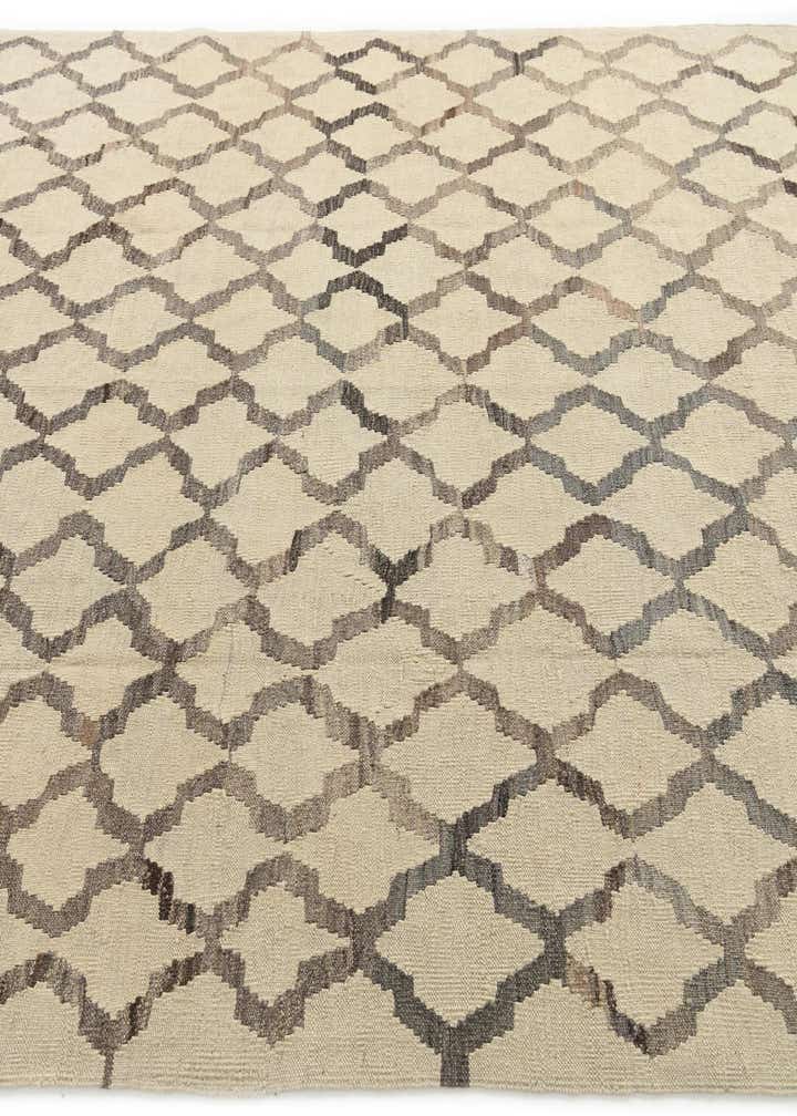 6' 4 x 7' 8 Hand Woven Kilim Modern Wool Rug