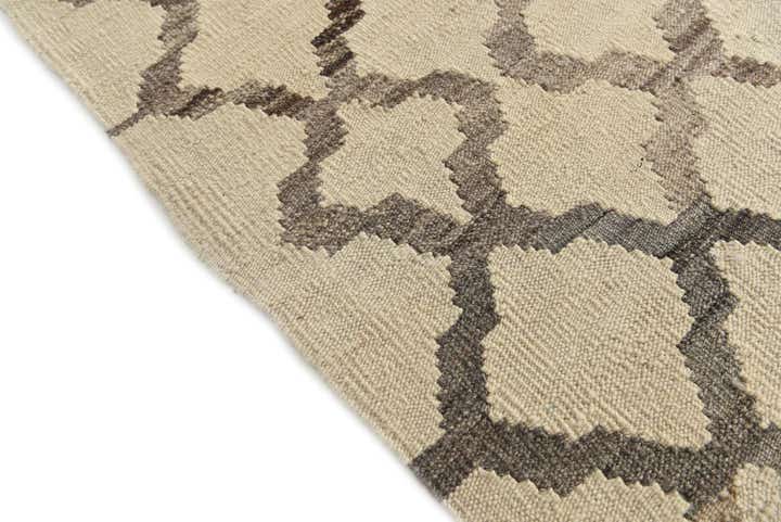 6' 4 x 7' 8 Hand Woven Kilim Modern Wool Rug
