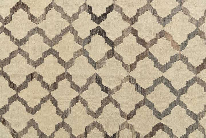 6' 4 x 7' 8 Hand Woven Kilim Modern Wool Rug