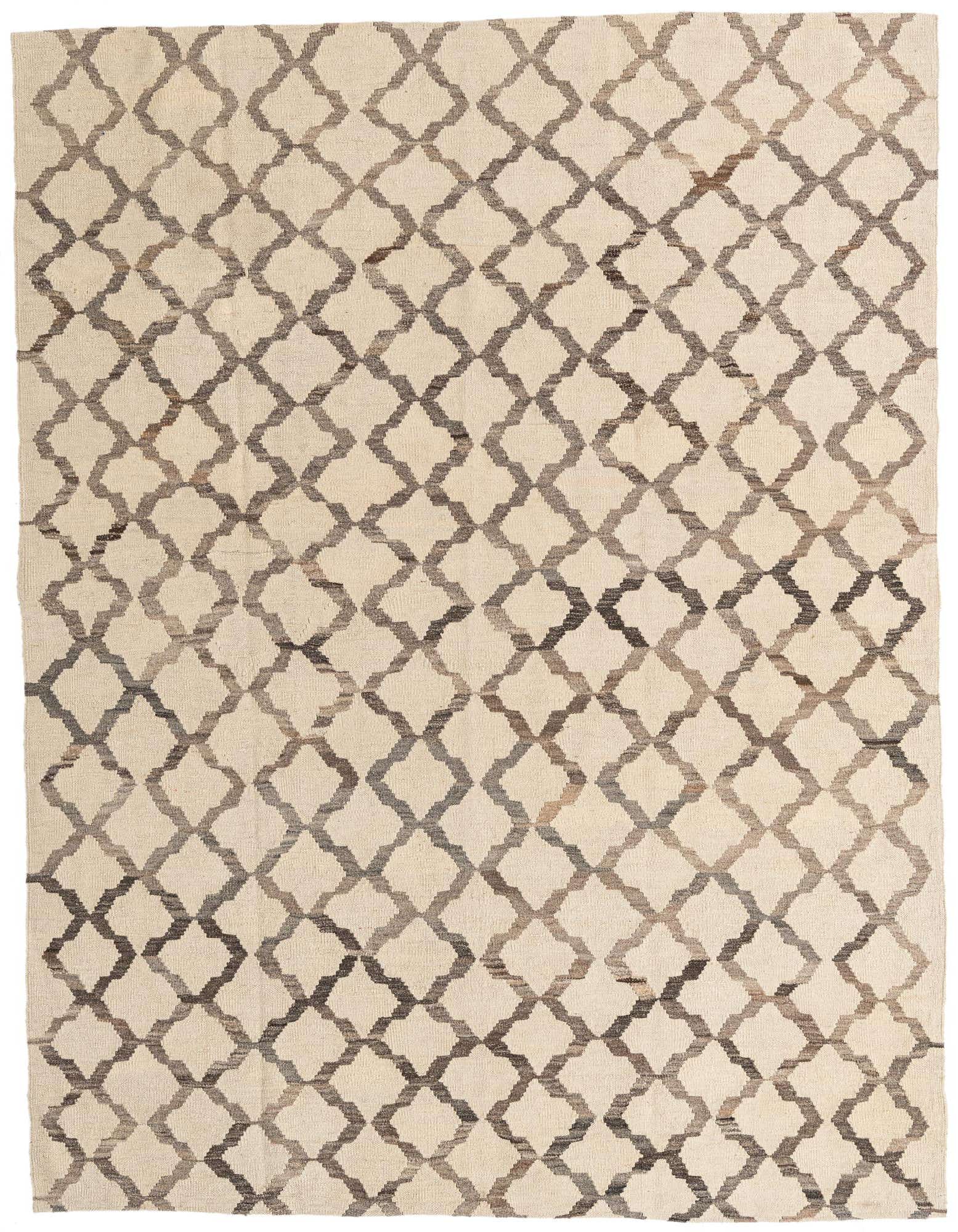 6' 4 x 7' 8 Hand Woven Kilim Modern Wool Rug