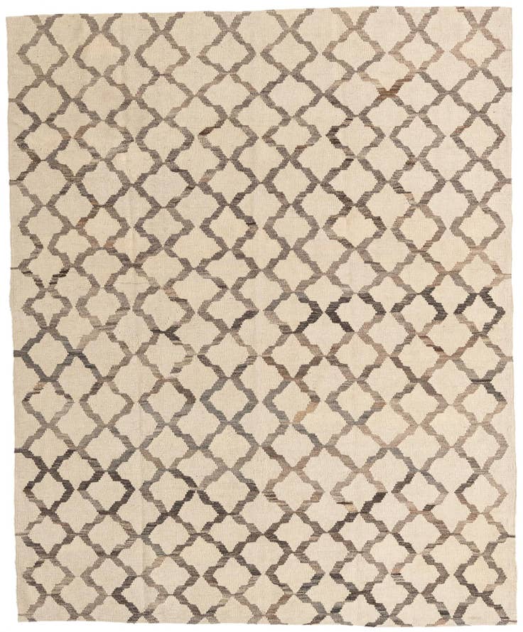 Detail image of 6' 4 x 7' 8 Hand Woven Kilim Modern Wool Rug