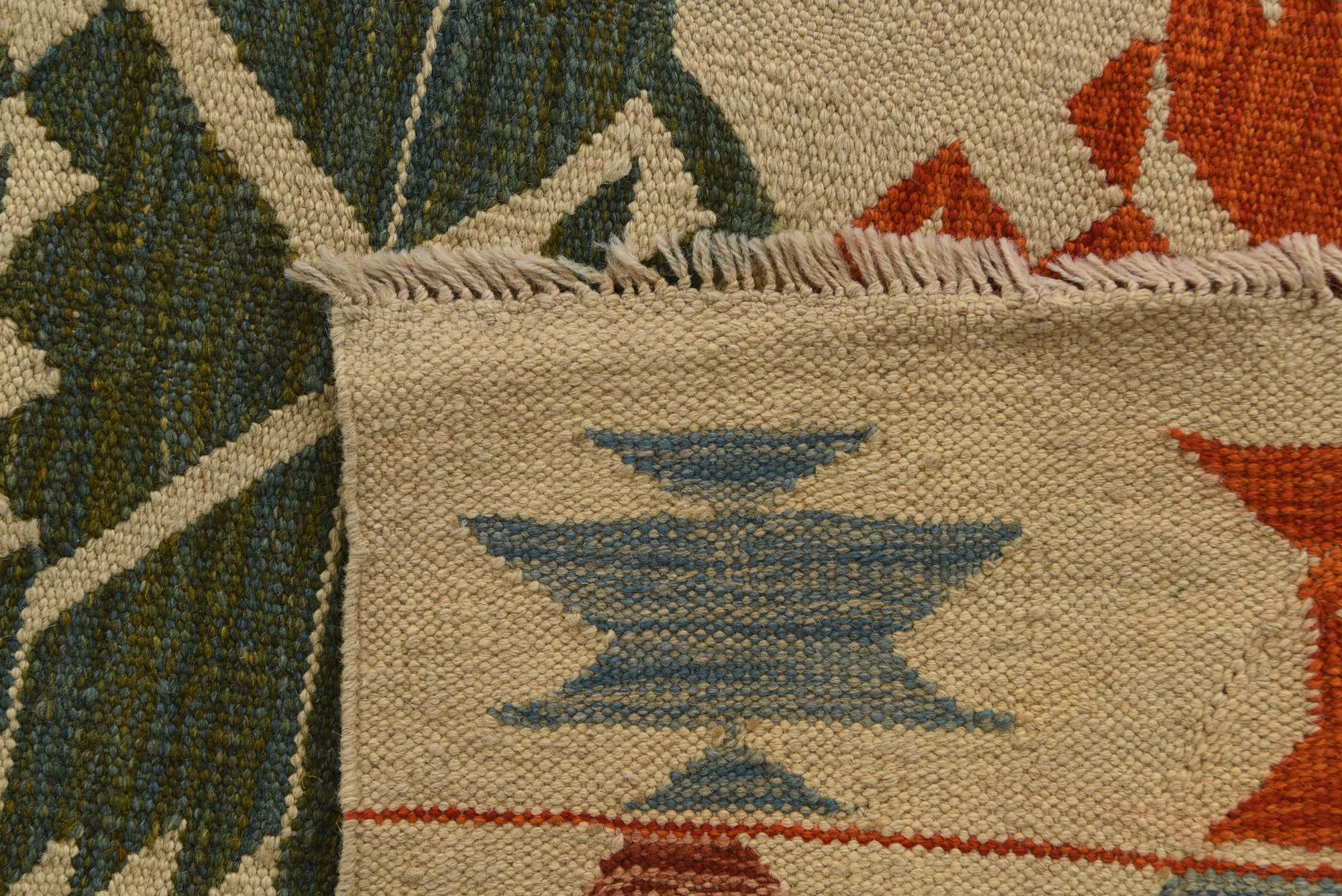 6' 9 x 9' 9 Hand Woven Kilim Modern Wool Rug