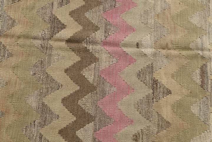 5' 4 x 7' 8 Hand Woven Kilim Modern Wool Rug