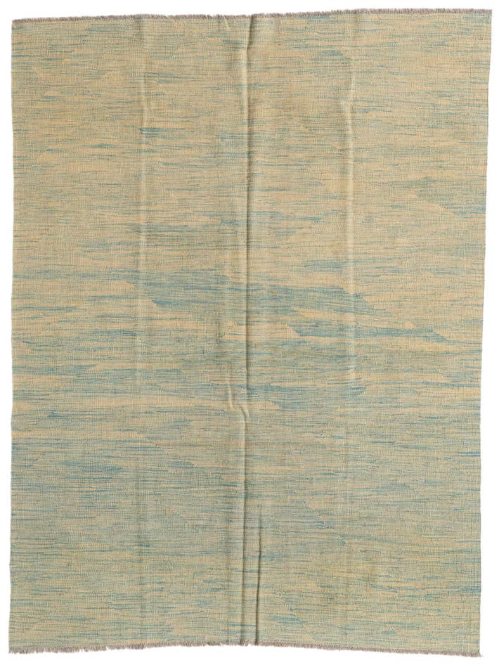 Detail image of 4' 10 x 6' 5 Hand Woven Kilim Modern Wool Rug
