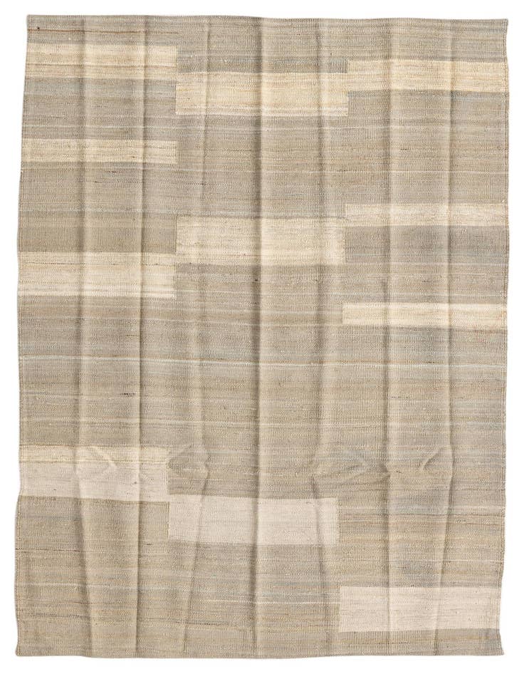Detail image of 4' 1 x 5' 8 Hand Woven Kilim Modern Wool Rug