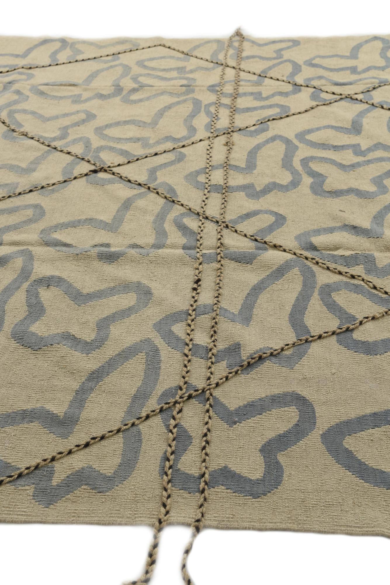8' 5 x 9' 10 Hand Woven Kilim Modern Wool Rug