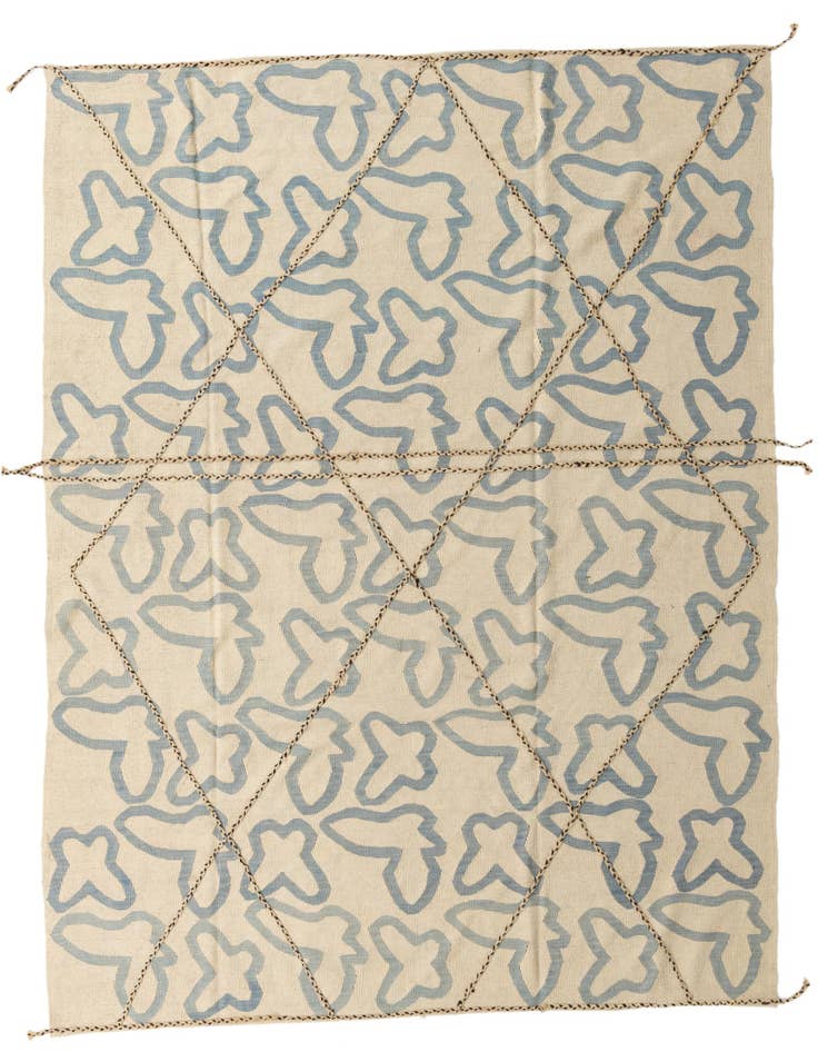 Detail image of 8' 5 x 9' 10 Hand Woven Kilim Modern Wool Rug