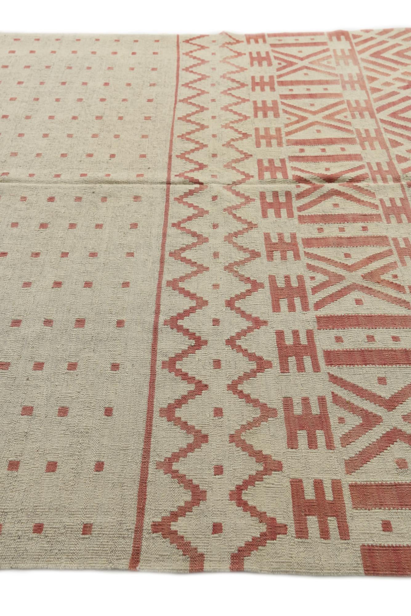 7' 1 x 9' 5 Hand Woven Kilim Modern Wool Rug