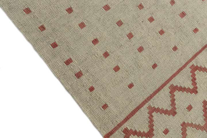 7' 1 x 9' 5 Hand Woven Kilim Modern Wool Rug