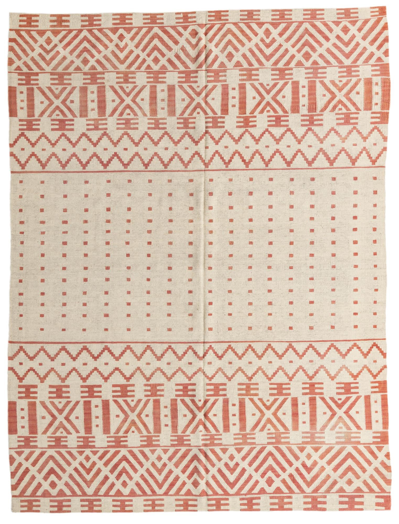 7' 1 x 9' 5 Hand Woven Kilim Modern Wool Rug