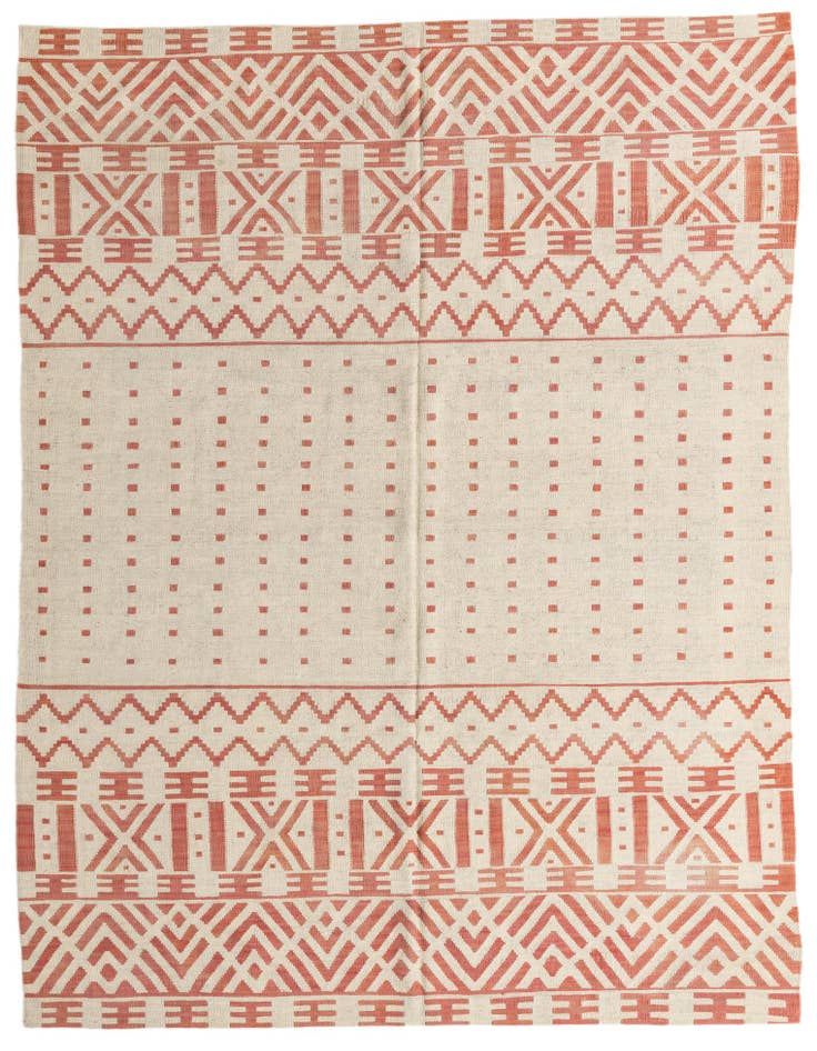 Detail image of 7' 1 x 9' 5 Hand Woven Kilim Modern Wool Rug