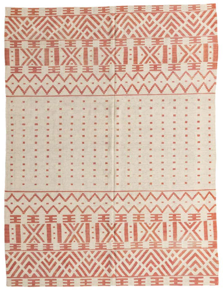 7' 1 x 9' 5 Hand Woven Kilim Modern Wool Rug