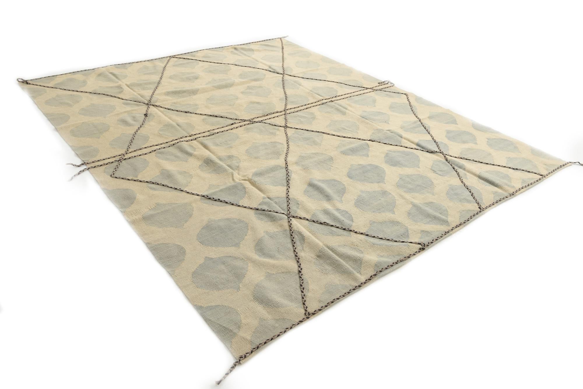 8' 2 x 9' 8 Hand Woven Kilim Modern Wool Rug