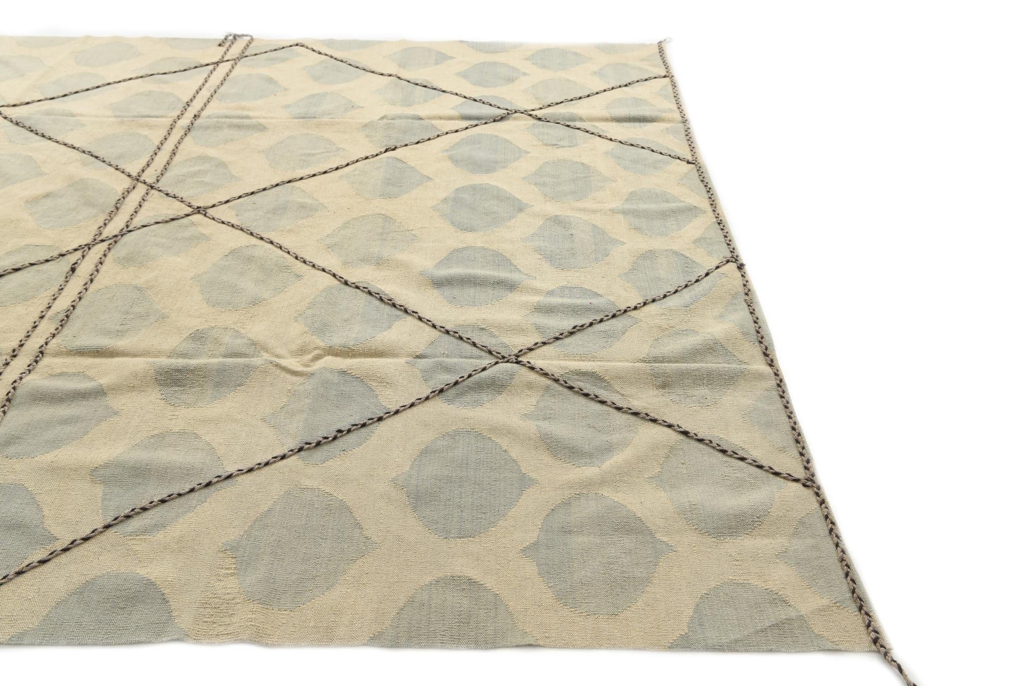 8' 2 x 9' 8 Hand Woven Kilim Modern Wool Rug
