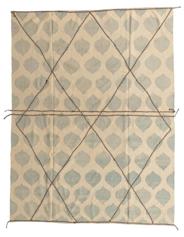 Detail image of 8' 2 x 9' 8 Hand Woven Kilim Modern Wool Rug