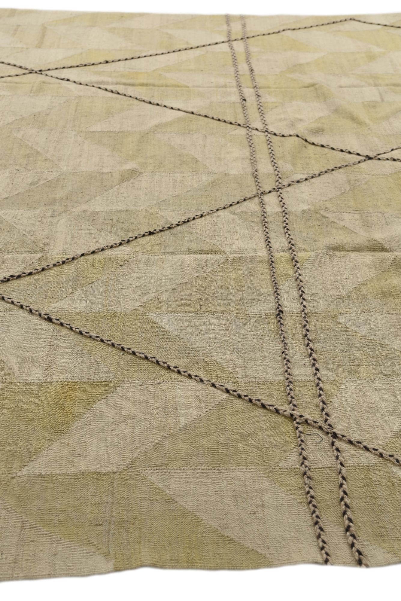 9' 9 x 13' 7 Hand Woven Kilim Modern Wool Rug