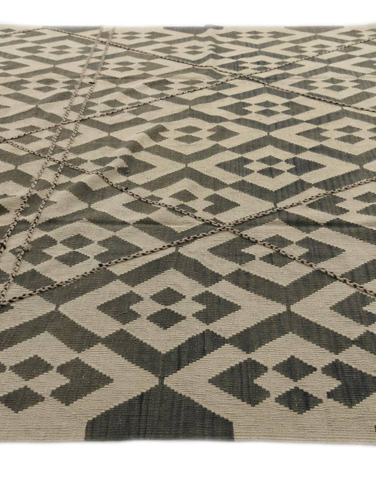 Detail image of 8' 8 x 9' 10  Hand Woven Kilim Modern Wool Rug