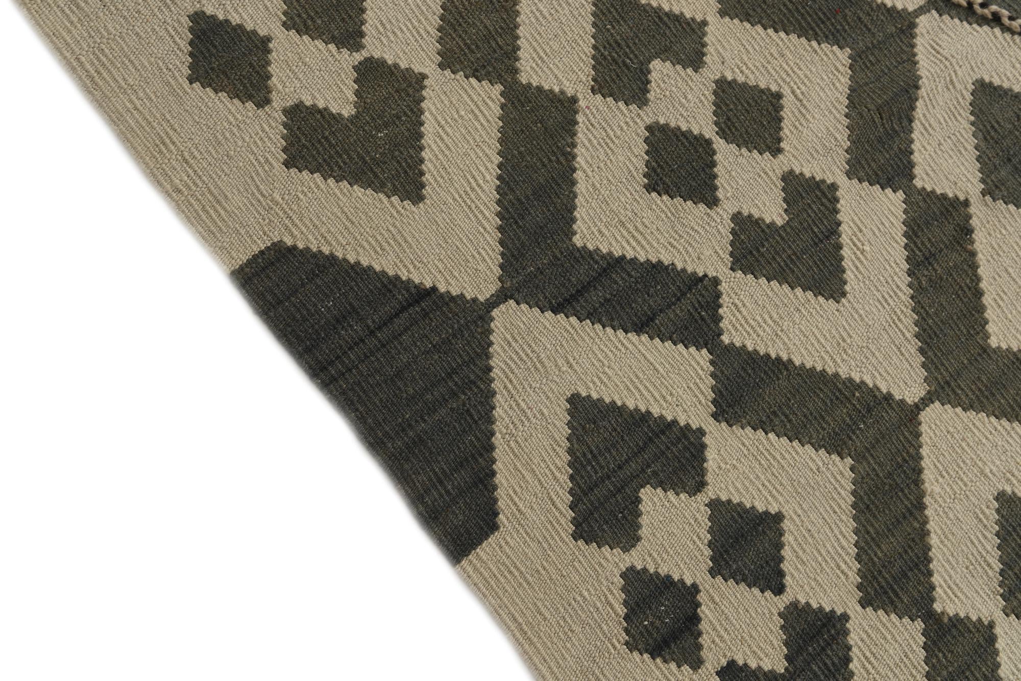 8' 8 x 9' 10 Hand Woven Kilim Modern Wool Rug