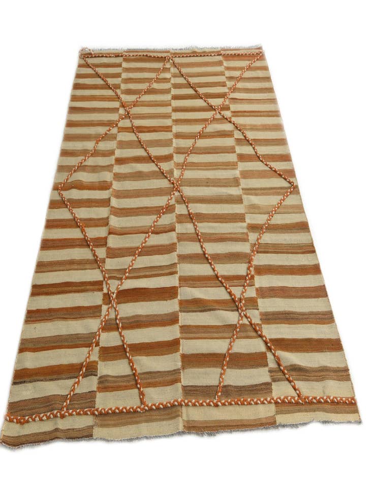 Detail image of 5' 5 x 7' 9 Hand Woven Kilim Modern Wool Rug