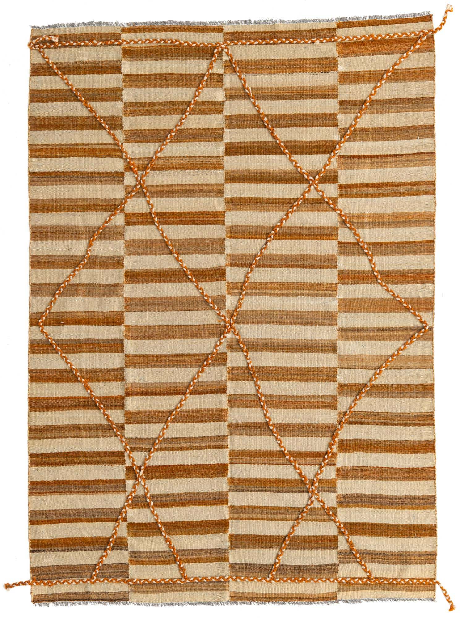 5' 5 x 7' 9 Hand Woven Kilim Modern Wool Rug