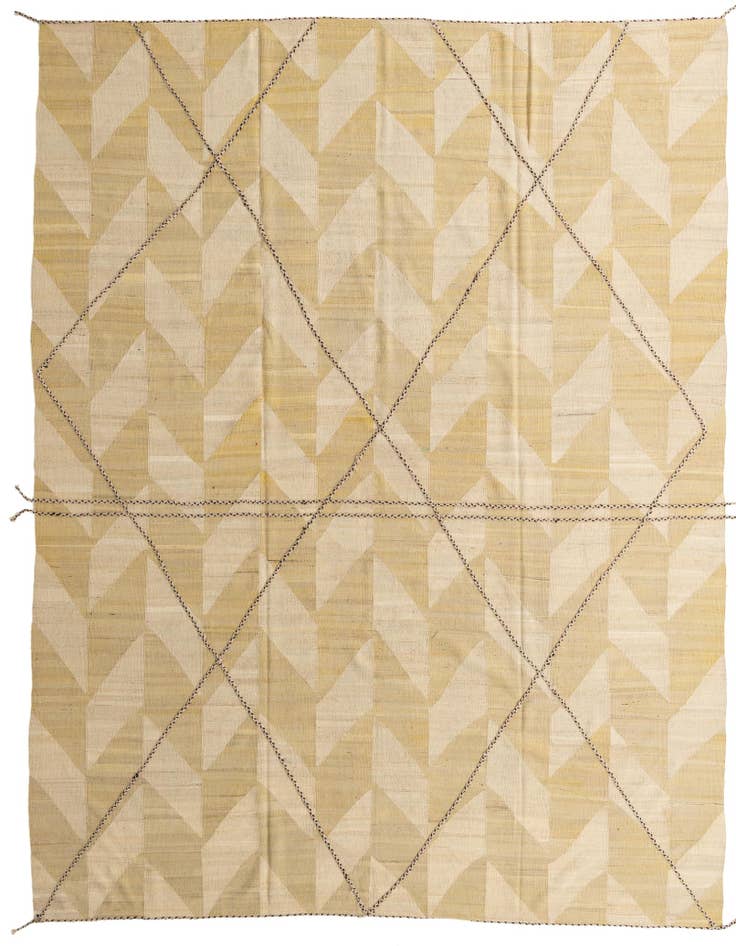 Detail image of 10' 2 x 12' 9 Hand Woven Kilim Modern Wool Rug