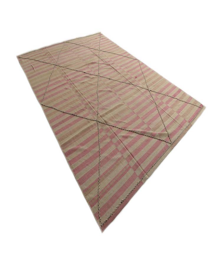 Detail image of 9' 4 x 12' 9  Hand Woven Kilim Modern Wool Rug