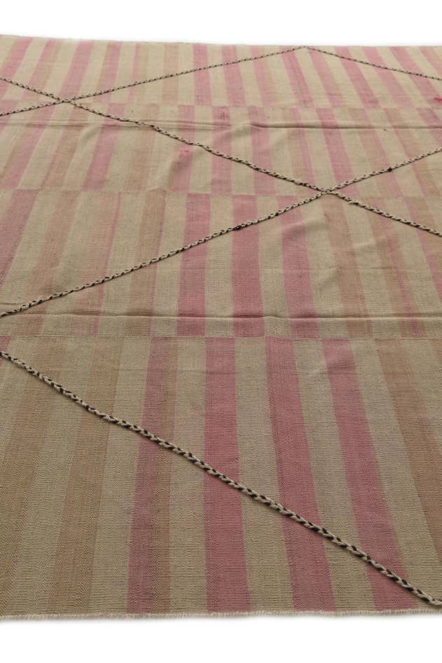 Detail image of 9' 4 x 12' 9 Hand Woven Kilim Modern Wool Rug