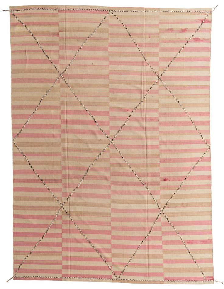 Detail image of 9' 4 x 12' 9 Hand Woven Kilim Modern Wool Rug