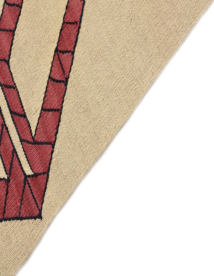 Detail image of 5' 1 x 6' 9  Hand Woven Kilim Modern Wool Rug
