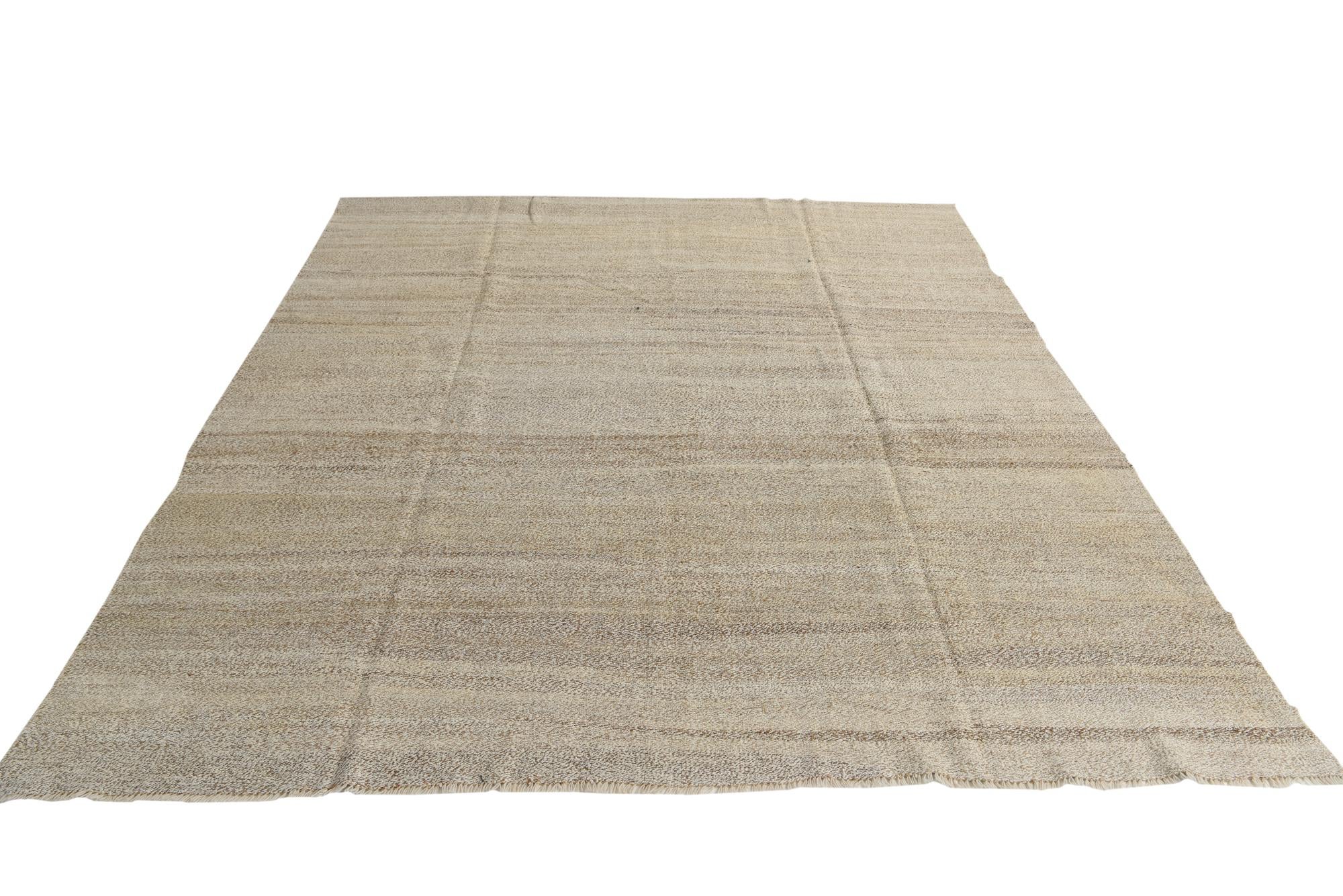 7' 9 x 9' 5 Hand Woven Kilim Modern Wool Rug