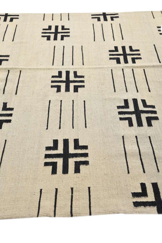 6' 4 x 7' 10 Hand Woven Kilim Modern Wool Rug