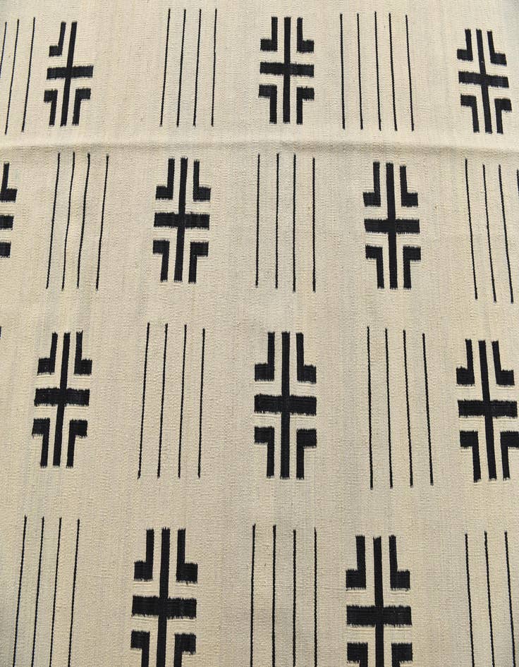 Detail image of 6' 4 x 7' 10  Hand Woven Kilim Modern Wool Rug