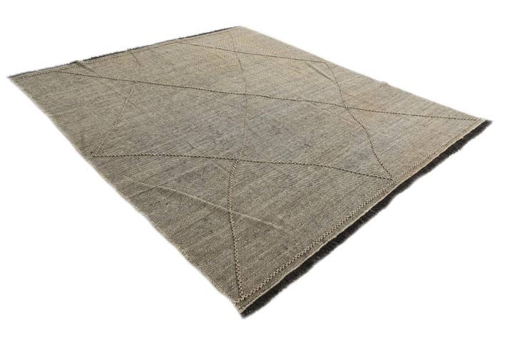 Detail image of 8' 6 x 9' 8 Hand Woven Kilim Modern Wool Rug