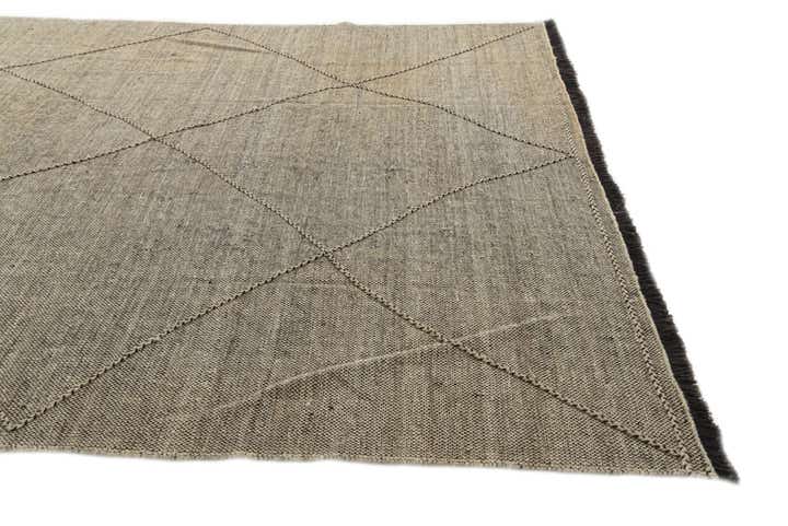 8' 6 x 9' 8 Hand Woven Kilim Modern Wool Rug