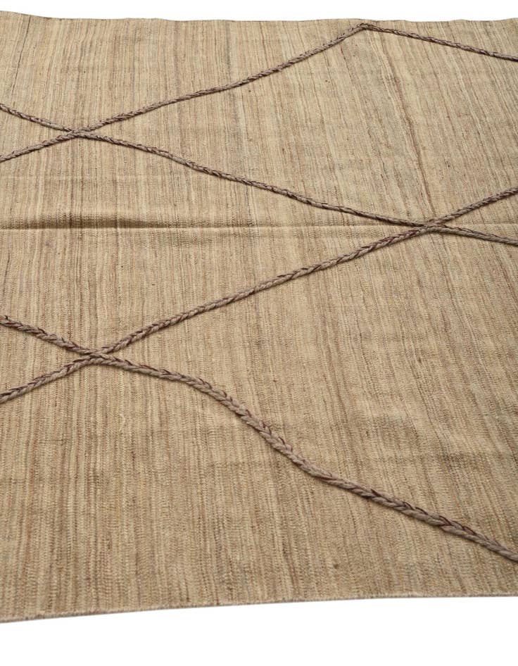 Detail image of 6' 2 x 8' 4  Hand Woven Kilim Modern Wool Rug