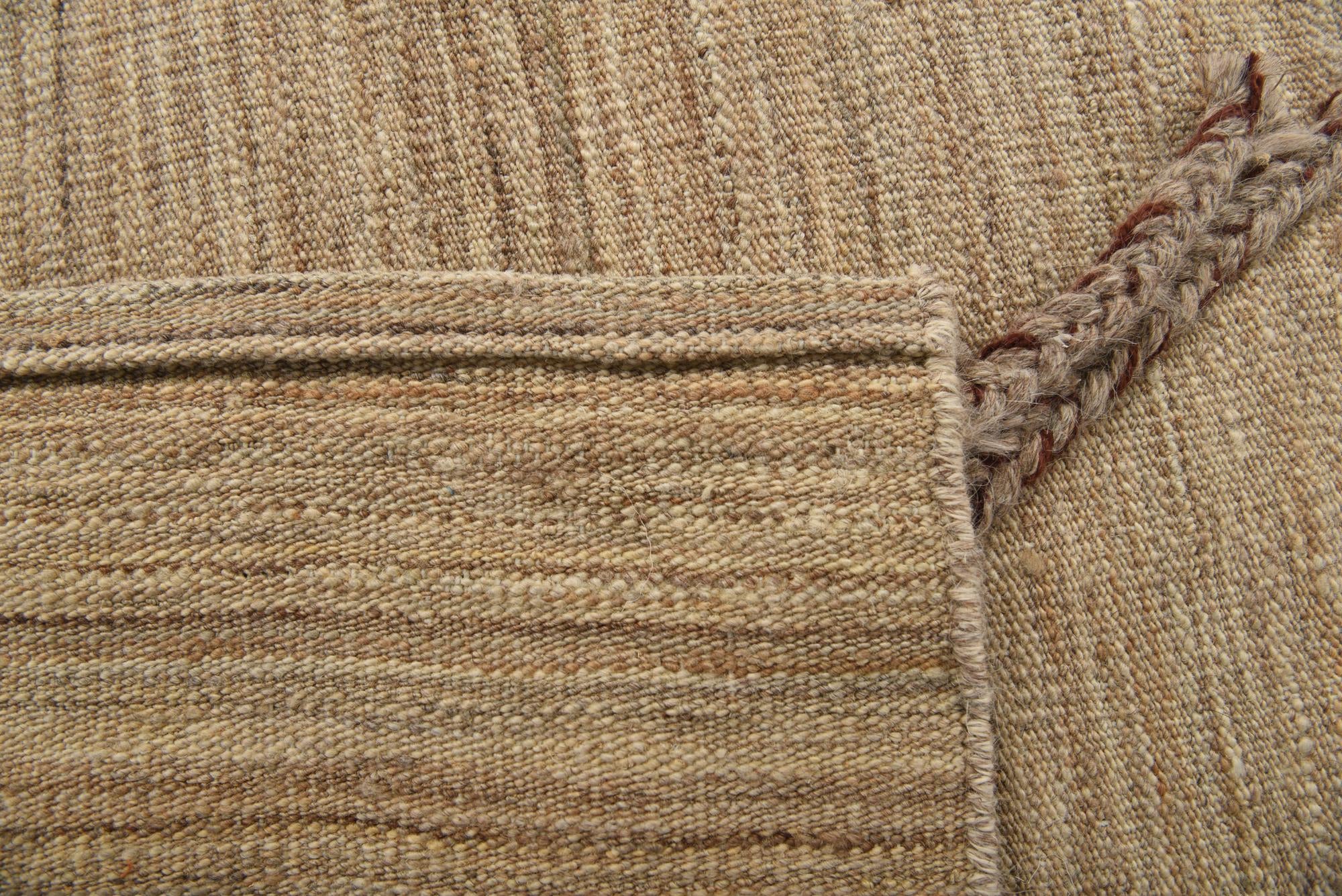 6' 2 x 8' 4 Hand Woven Kilim Modern Wool Rug